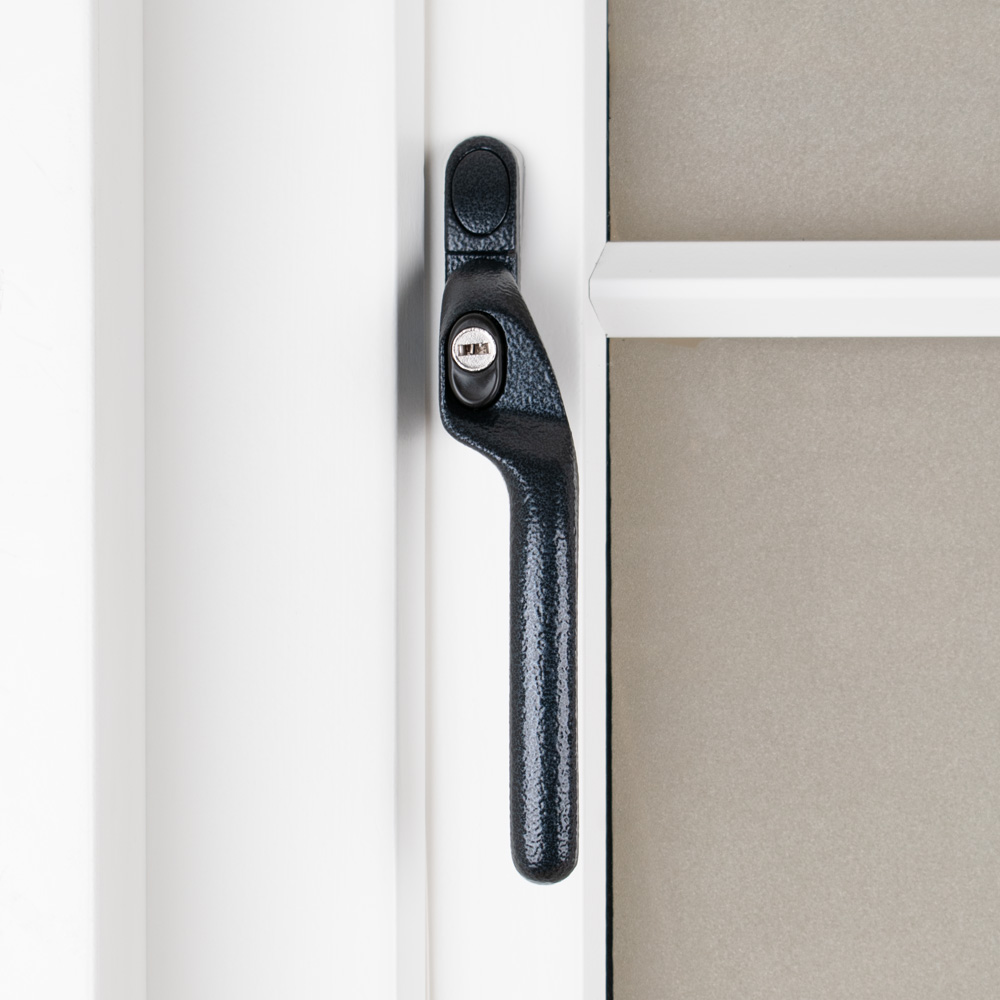 Timber Series Connoisseur MK2 Offset Locking Espag Window Handle - Antique Black (Right Hand)